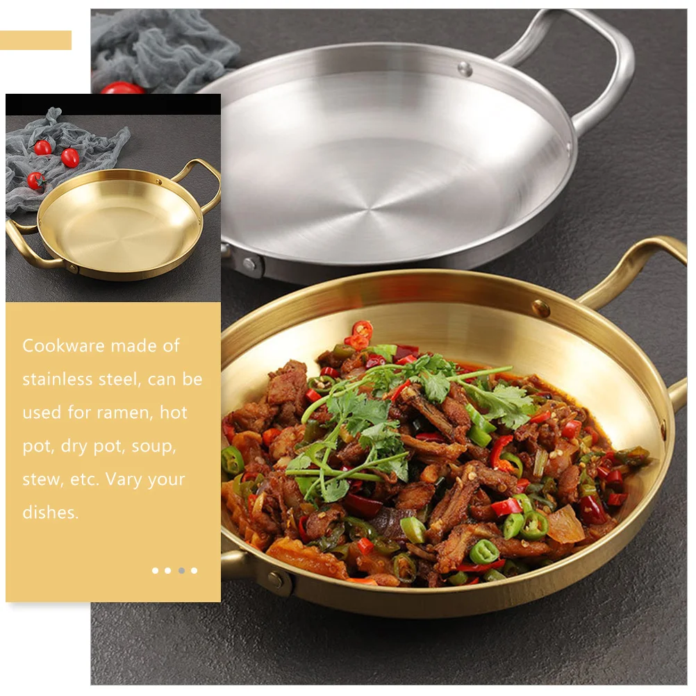 

Stainless Steel Thickened Pan Lightweight Stackable Cooking Pot Fast Heating Outdoor Hot Pot Korean Bbq Ramen Family Kitchenware