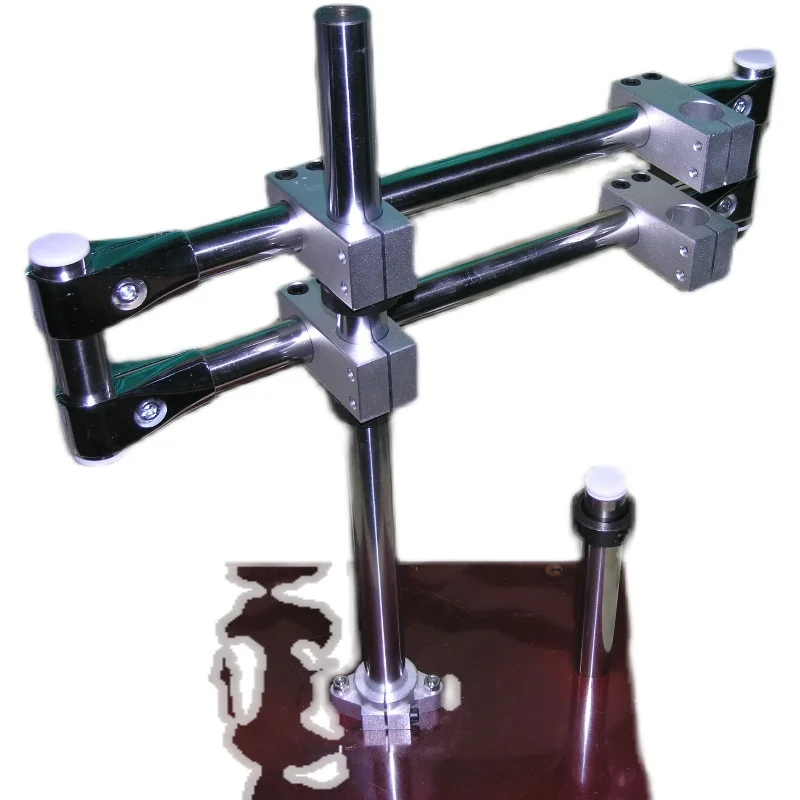 Double crossbar microscope gimbal mount for Zeiss microscopes