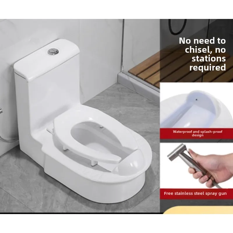 

Напольный унитаз-компакт для дома, интегрированный с функцией двойного смыва и дезодорации