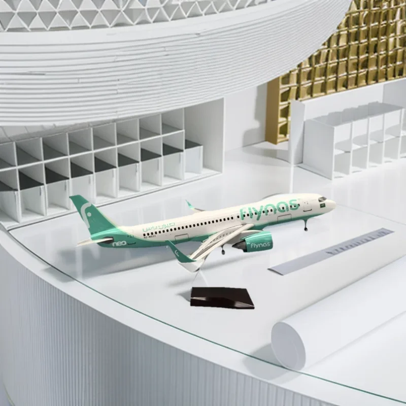 

47cm Scale 1:80 320neo Shatners Air Flynas Airplane Model Plane Models Diecast Display With Light And Wheels Home Decoration