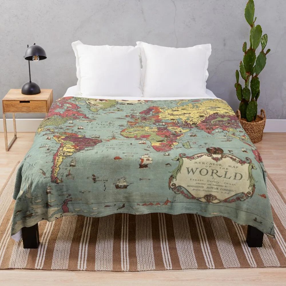 1931 Vintage Map of the World Throw Blanket sofa bed For Baby Blankets