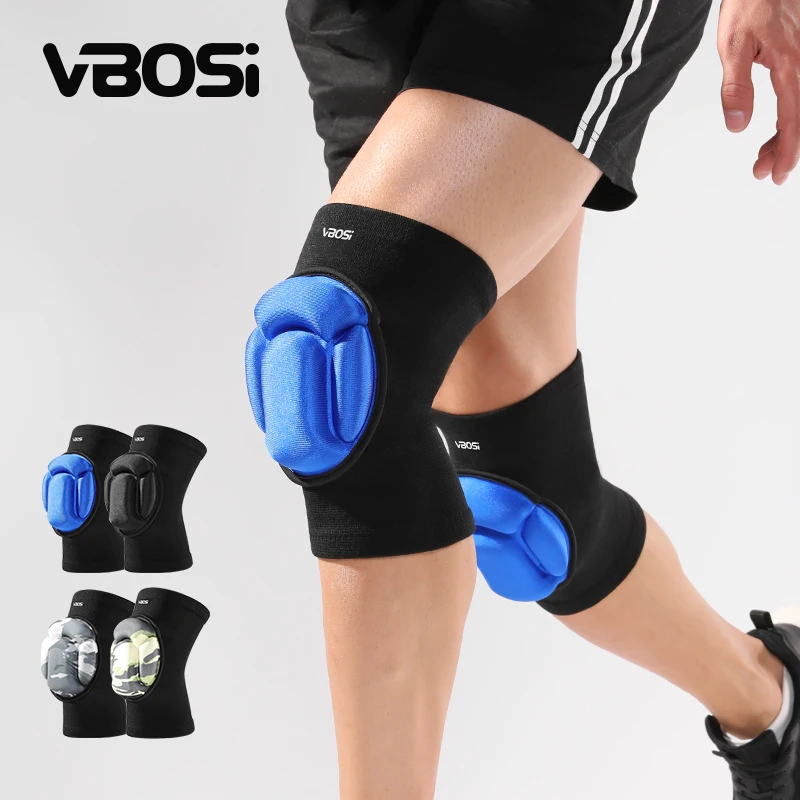 VBOSi 1 Paar atmungsaktive Schwamm-Kniestütze mit dicken Schwammpolstern für Tanz, Volleyball, Rollenschuhlaufen, für Damen und Herren