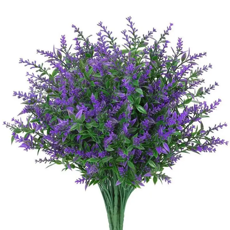 36cm Artificial Flower Plastic Lavender Fake Plant Wedding PHome Garden Decoration Bridal Bouquet Table Setting Household Suppli