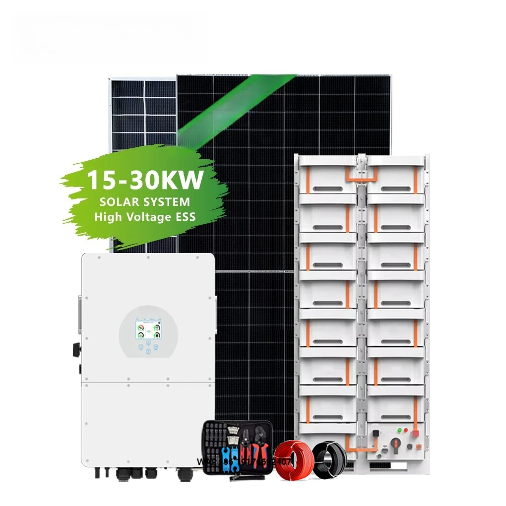 Solar Panel 20Kw 30Kw 50Kw Deye Hybrid Inverter Solare Systems LiFePO4 Battery Complete Set Kit Solar Energy System