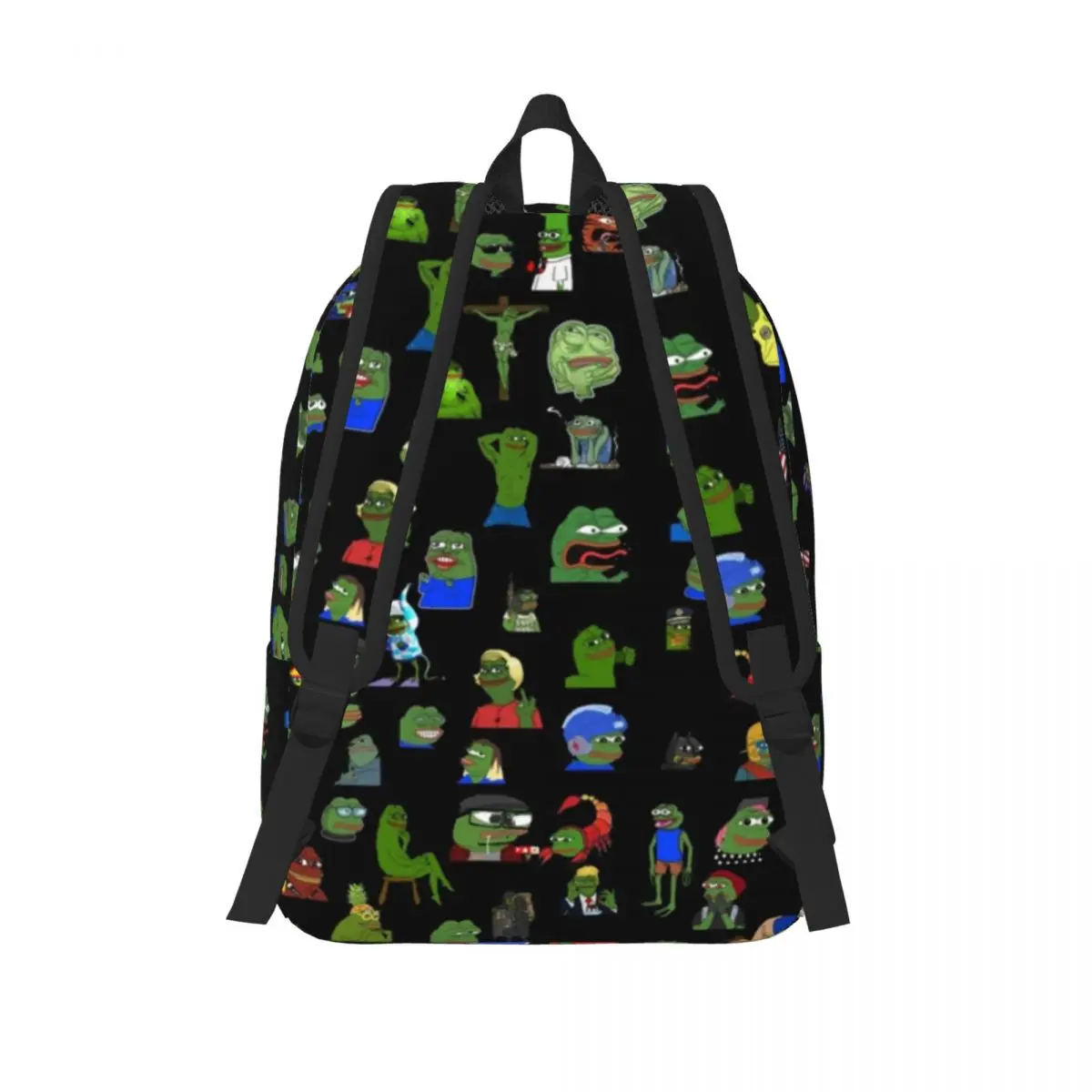 Pepe The Frog-Mochila deportiva para hombre y mujer, bolsa de lona para ordenador portátil, senderismo, viaje