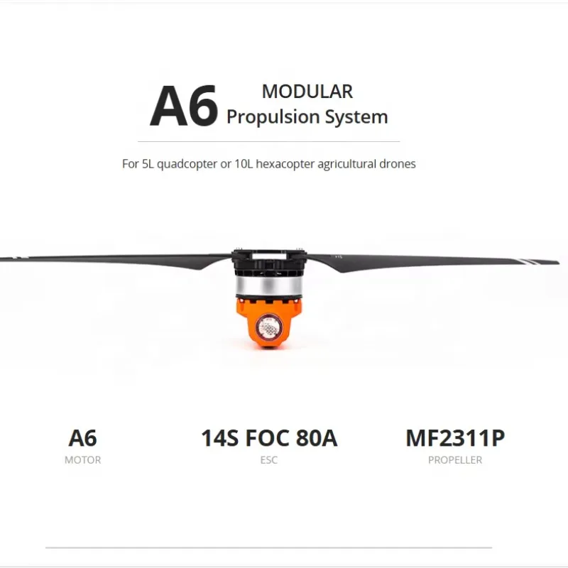 T-MOTOR A6 14S KV180 Big Large Agriculture Quadcopter Bldc Motor dro-ne Combo Set with Prop Esc