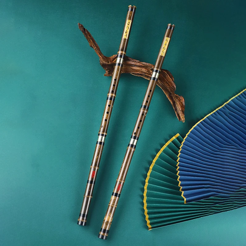 3 Section Xiao Purple Bamboo Cave Xiao Beginner Practicing G/F Tone 8 Hole Chinese Vertical Flute Professional Performance Xiaos