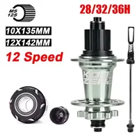 Koozer XM490 prok7 cubo Micro Spline Mtb bujes traseros ruidosos 28 32 36 agujeros 10x135 QR 12x142 cubos de eje pasante para MS 12 velocidades