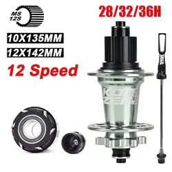 Koozer XM490 prok7 cube  Micro Spline Mtb hubs rear noisy hub 28 32 36 Holes 10x135 QR 12x142 thru axle Cubes for MS 12 Speed