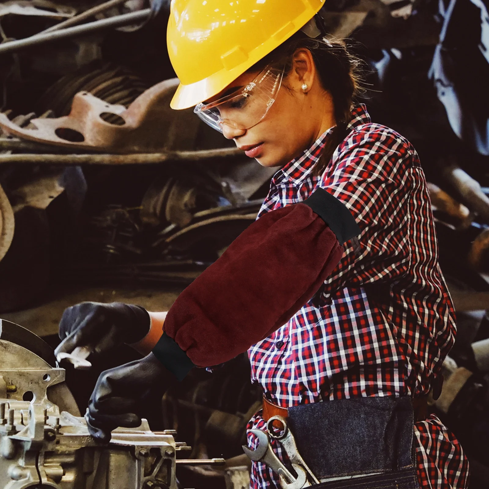 

1 Pair Electric Welding Arm Sleeves Flame Resistant Heat Protection For Work Gardening Camping Grilling Wood Stoves Protective