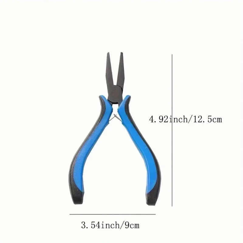 1/2PCS  125mmFlat Pliers DIY Hand Tie Hook Pliers Jewelry Cable Pliers Cable Pliers Dip Plastic Handle Tool Pliers