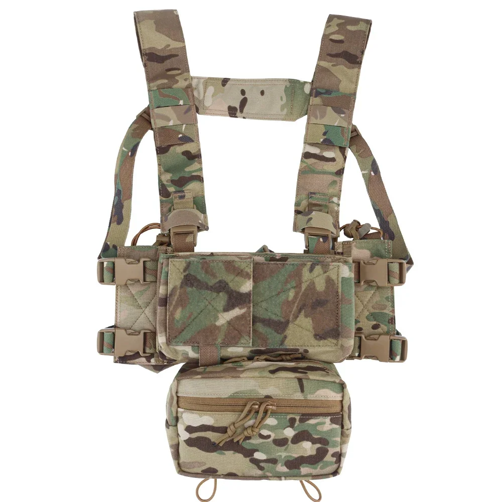 MK4 Chest Rig with 5.56/7.62 Magazine Pouch Holder Radio Storage Wing Pouch Tactical Hunting Airsoft Vest Expand Dangler Pouch