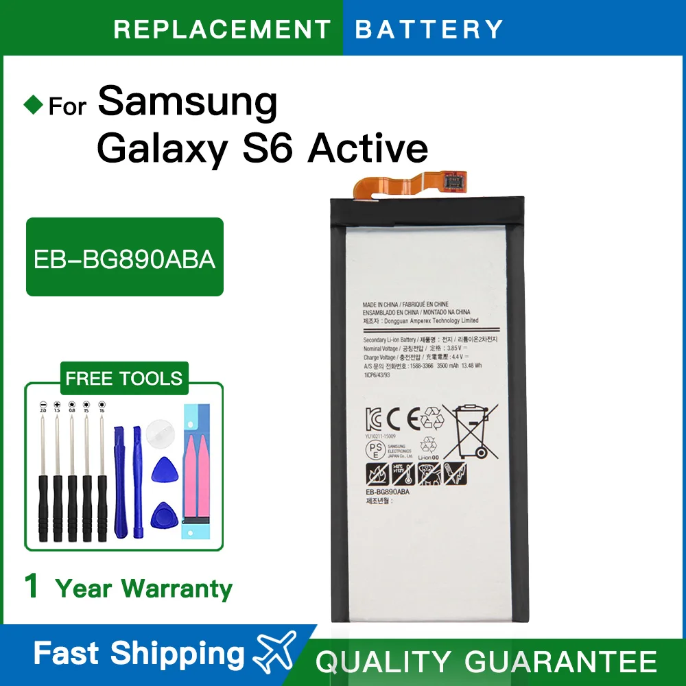 Brand new EB-BG890ABA Battery For Samsung S6 Active G890A G870A Battery Batteries Fast shipping+Tools