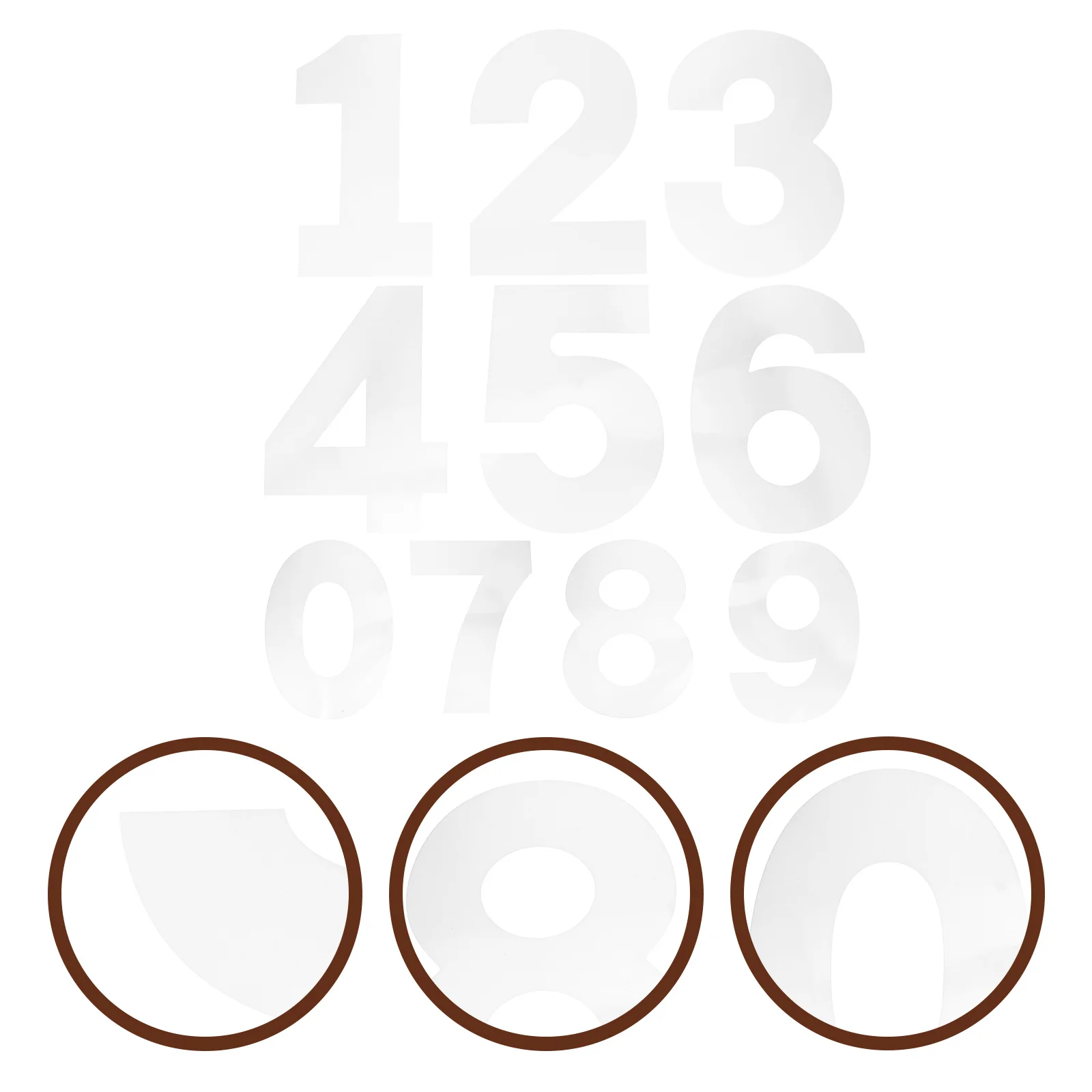 

1Set Number Cake Molds 0-8 Flat Plastic Numbers Baking Mold for Cake Decorating Birthday Wedding Christmas Supplies