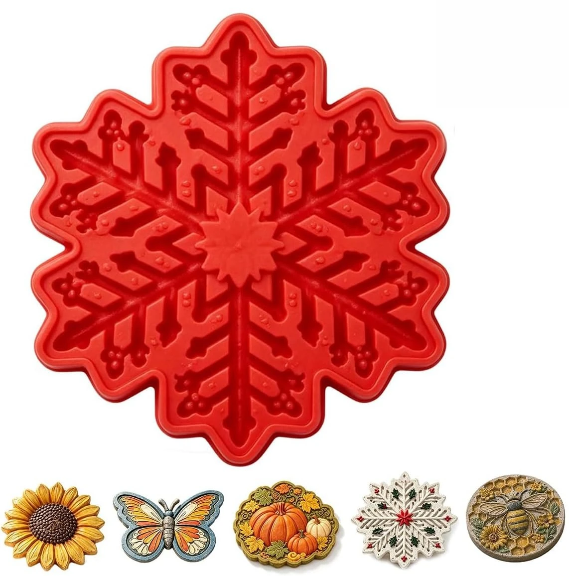 15.7 Inch Reusable Sunflower Stepping Stone Mold DIY Concrete Cement Paver Mould for Garden Walkway Patio Yard Decoration