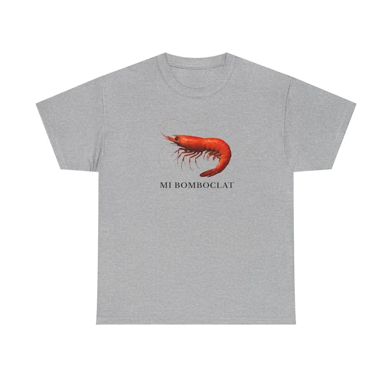 Shrimp-themed Retro T-shirt, Funny Fish T-shirt, Prank Gift, Fisherman T-shirt, Silly Fish Prank Y2K T-shirt, Hilarious! Women