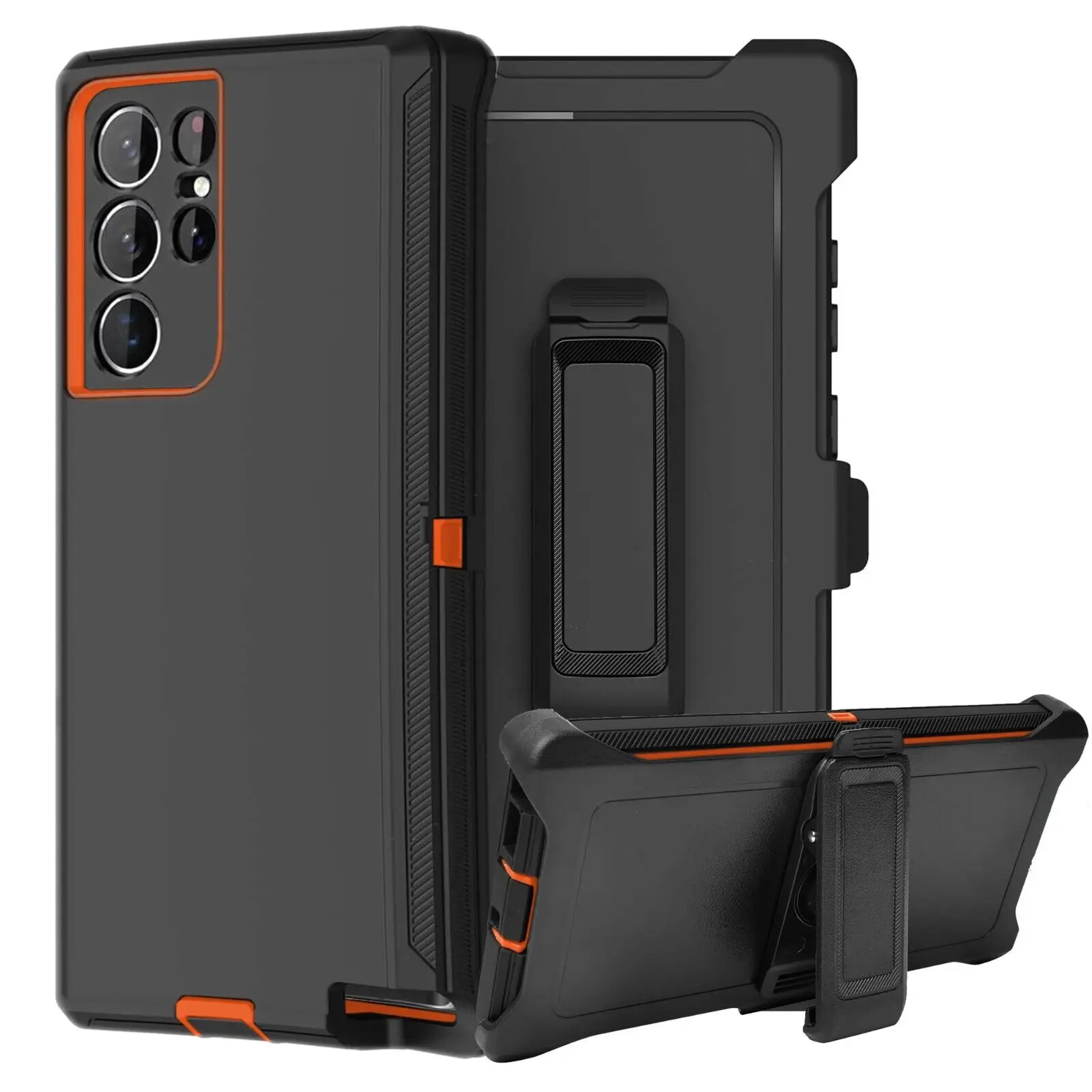 Bumper Shockproof Armor Phone Case For Samsung Galaxy S24 S23 Plus S21 Ultra S21+ S20 Military Level Cases Cover with Belt Clip