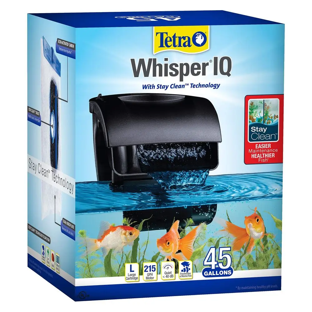 

Фильтр Whisper IQ Power Filter, 45 галлонов, 215 GPH, с технологией Stay Clean