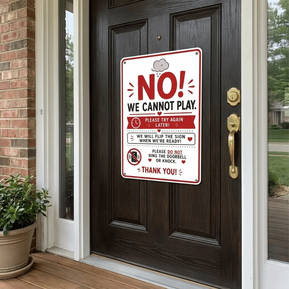 Solid Lightweight Material Double Sided Door Hanging Sign Reversible Front Back Design Daily Reminder Decor