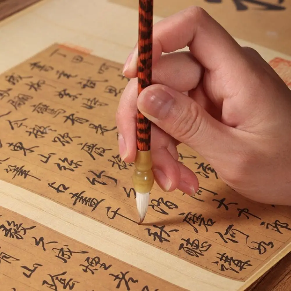 

Oil Watercolor Chinese Calligraphy Brush Wolf Hair Oil Painting Scriptures Writing Brush Wood Art Paint Brush Art Supplies