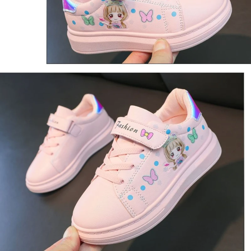 2024 Popular Shoes Girls Fashion Pink Cartoon Sneakers Kids Spring Sports Shoes Children Summer Casual Outdoor Shoes 26 to 37