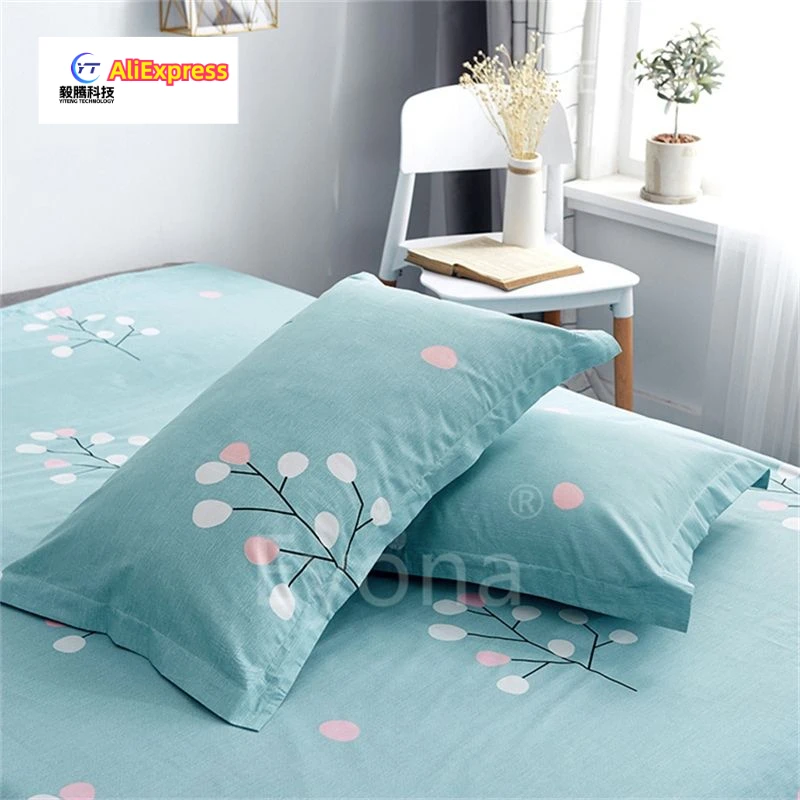 Printed pillowcase, casual home, simple and soft, skin friendly cotton, bedroom, plain color, Nordic style, no shedding of hair