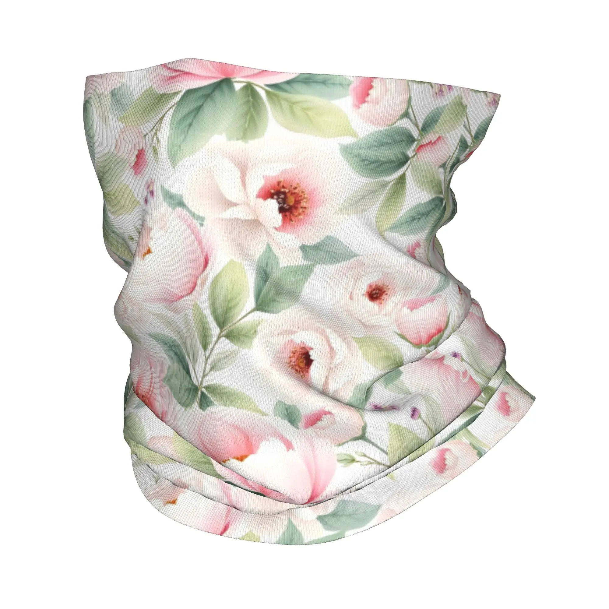

Elegant Peony and Rose Floral Seamless Pattern Bandana Neck Gaiter Printed Face Scarf Multi-use Headwear Cycling For Men Women
