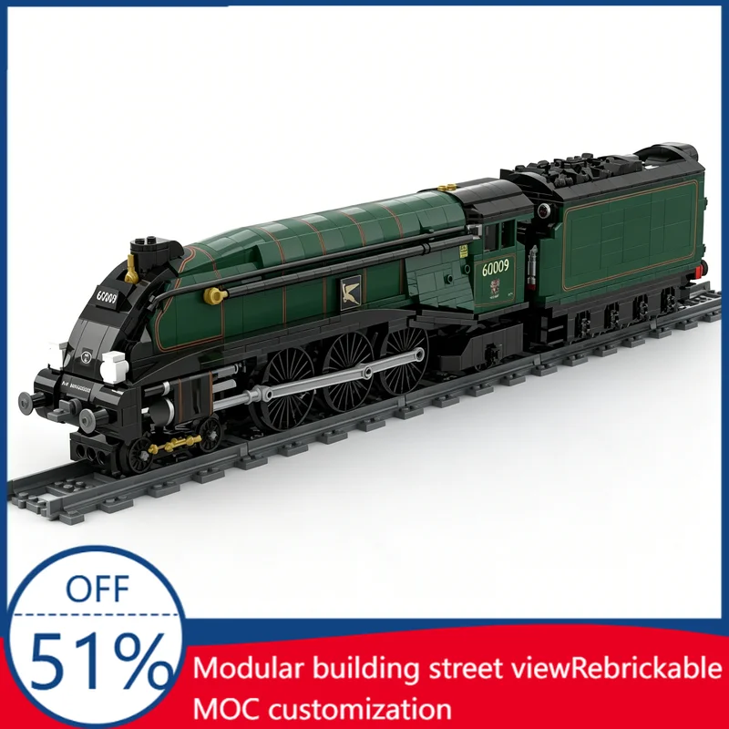 

1571Pcs LNER A4 BR Green Livery Custom Building Blocks Classic Steam Locomotive Model Educational Assembly For Collectors Gift
