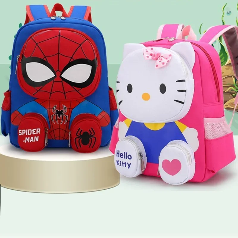 Amine School Backpack 3D Cartoon Spider Comic Backpacks Waterproof Lightweight Elementary Kids Schoolbag for Boys Girls