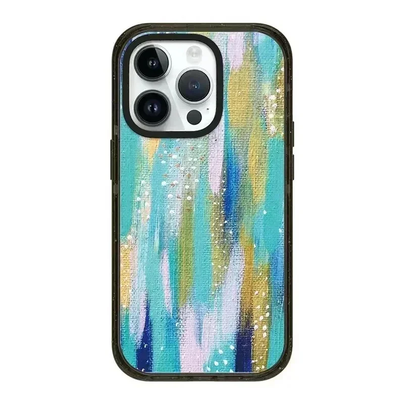 Magnetic Mirror Surface Summer Ocean Shell iPhone 11 12 13 14 15 Pro Max Case - Protective iPhone Case Lanyard