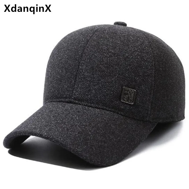 

2023 New Winter Men's Cap Warm Baseball Cap Plush Thickened Coldproof Earmuffs Hats For Men Riding Sports Cap Golf Cap Dad's Hat