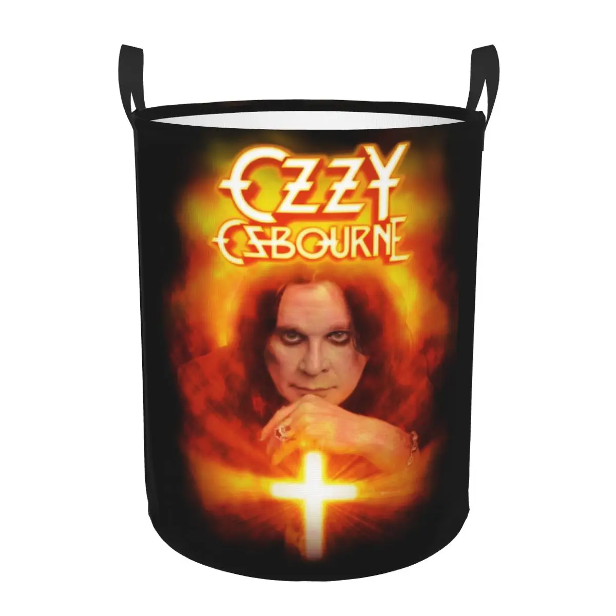 Ozzy Osbourne Heavy Metal Band Rock Laundry Basket Foldable Prince Of Darkness Clothes Toy Hamper Storage Bin for Kids Nursery