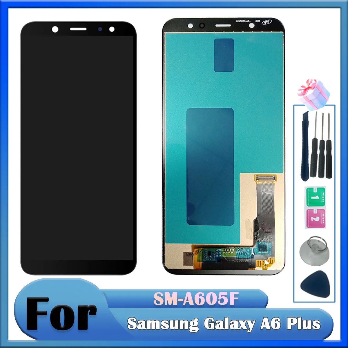 For Samsung Galaxy A6+ A6 Plus 2018 A605F LCD Display Touch Screen Digitizer Assembly For Samsung A6 Plus A605FN A605G LCD