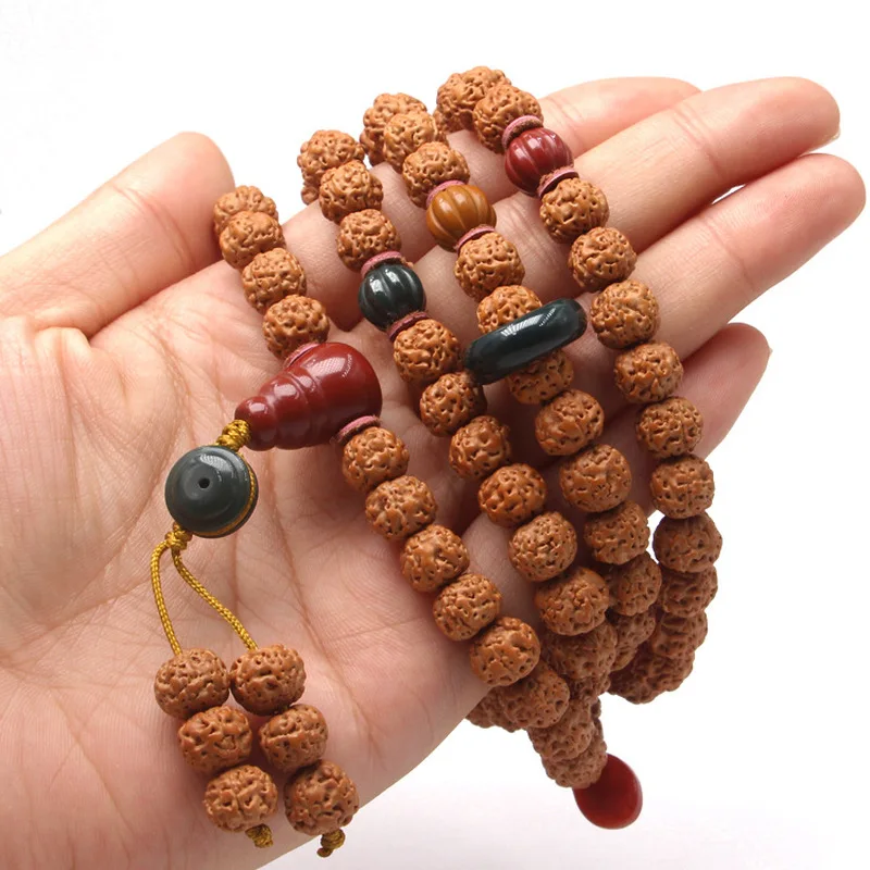 , Carefully Selected Five-Petal Tree God Small Vajra Bodhi 108-Bead Bracelet