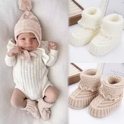 1 Pair New Crochet Knitted Baby Short Socks Autumn Winter Warm Newborn First Walkers Soft Knit Baby Boys Girls Socks Leg Warmers
