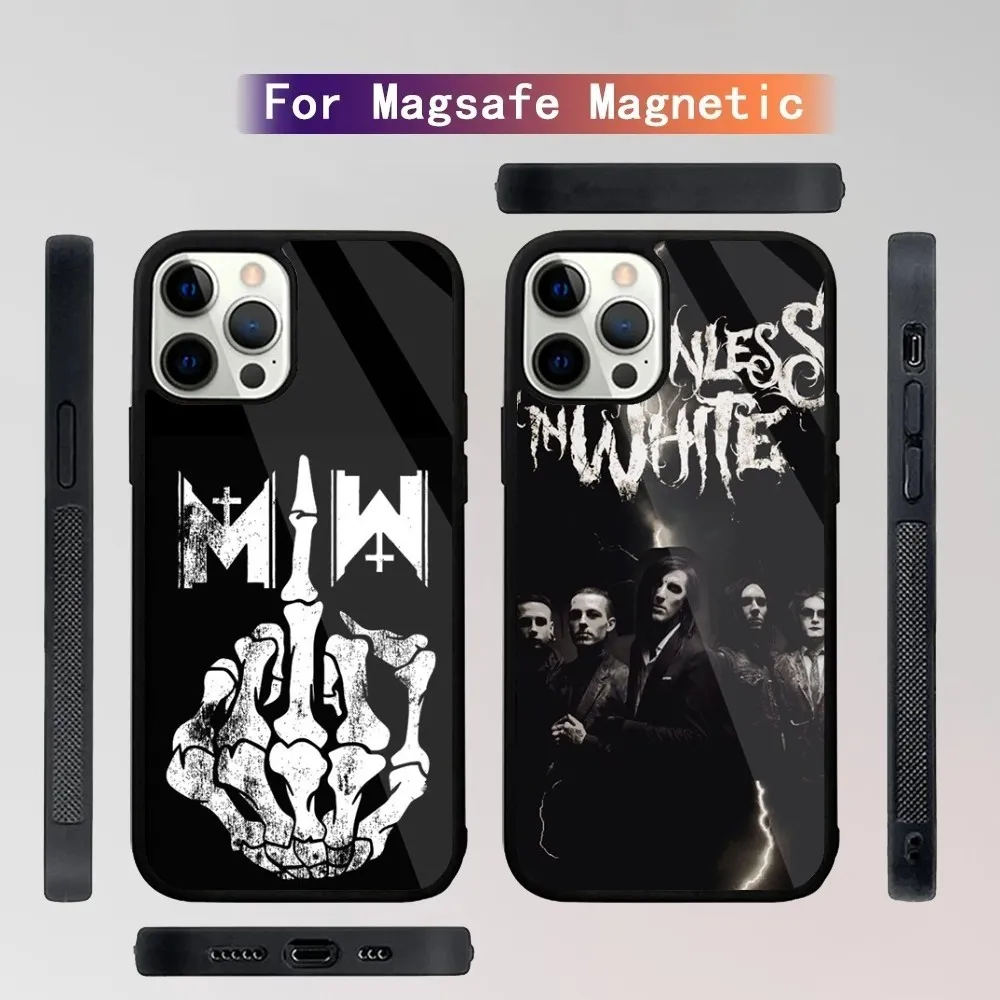 Неподвижный белый чехол для телефона iPhone 15,14,13,12,11,Plus,Pro,Max Mini Magsafe, магнитная Беспроводная зарядка