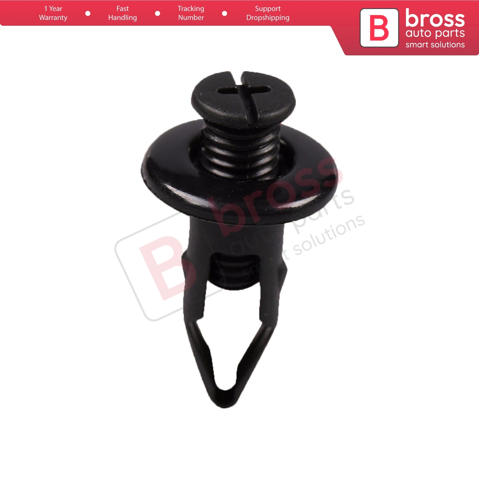 

BCF1114 10 Pieces Push-Type Retainer for Honda OEM: 91502-SM4-000 Head Diameter: 20mm, Stem Length: 27mm,