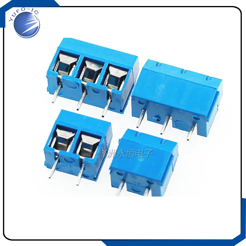 10PCS/LOT KF301-2P/3P KF terminal 5.0MM 5.08mm spacing 2PIN 3PIN 5MM KF301-5.0-2P/3P 300v 10a