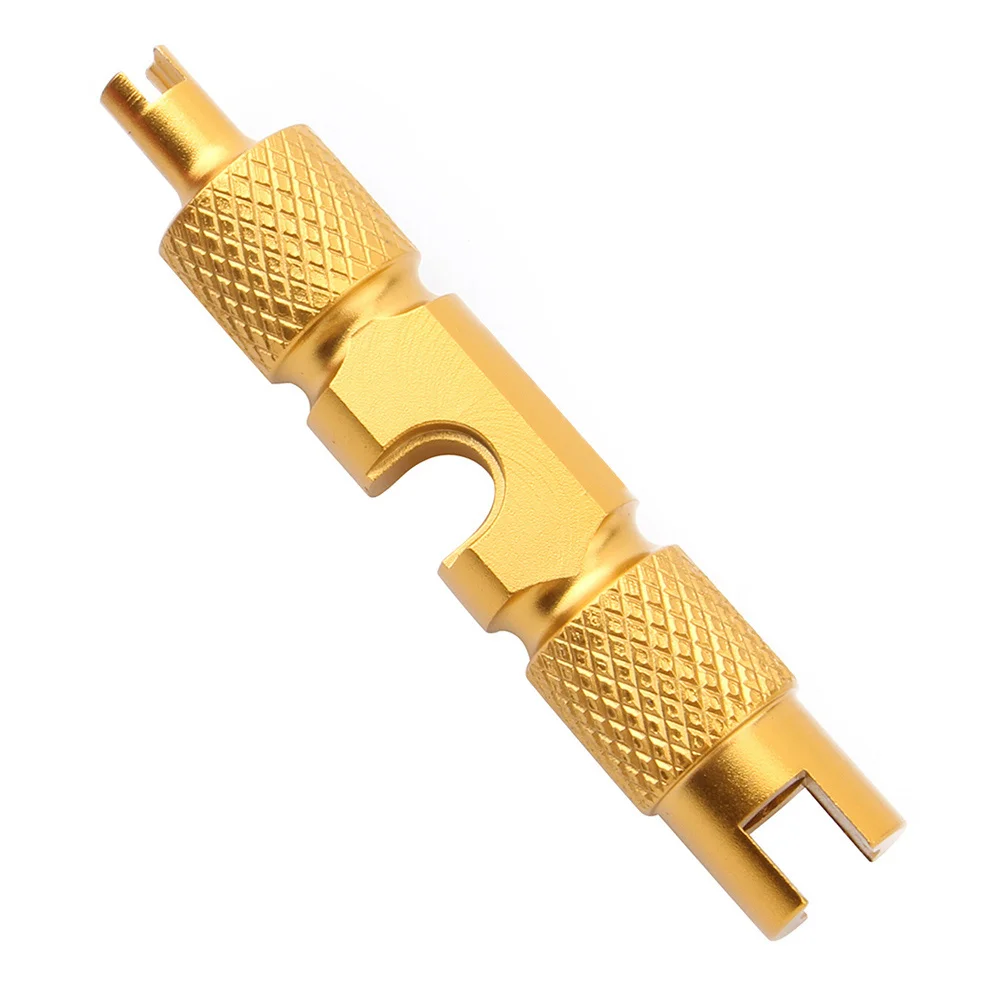 

Core Durable Beautiful Mouth French Tube Tire Extension Rod Unloading Gold Aluminium Alloy Valve Removal Tool Core