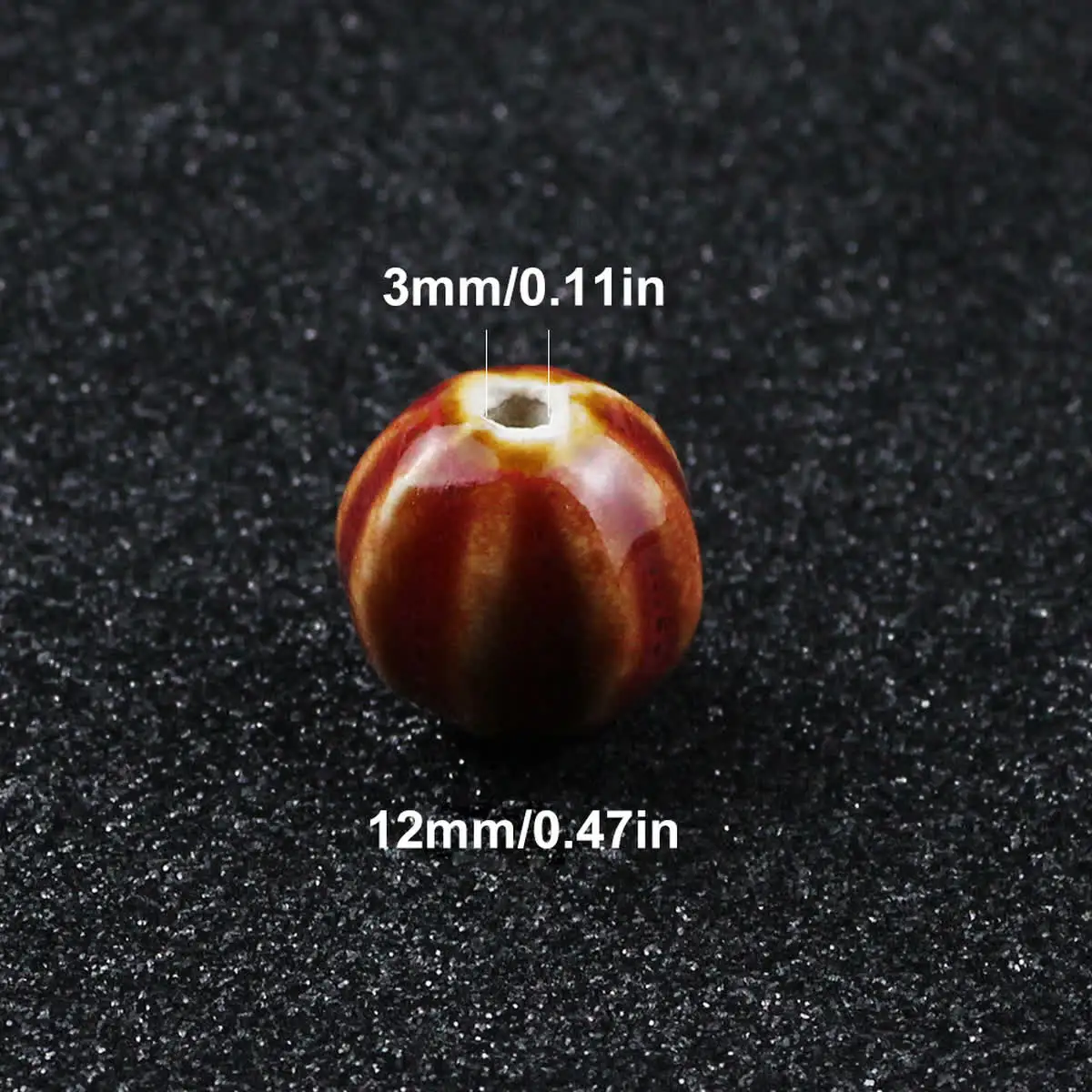 12mm 10Pcs Halloween Color Ceramics Pumpkin Loose Beads for Jewelry Making DIY Accessories Bracelets Necklaces Various Jewelry