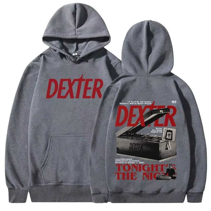 

Мужская толстовка-худи с принтом «Детектив Дэкстер Морган» (сериал), оверсайз, винтажный стиль, с длинным рукавом, для осени/зимы