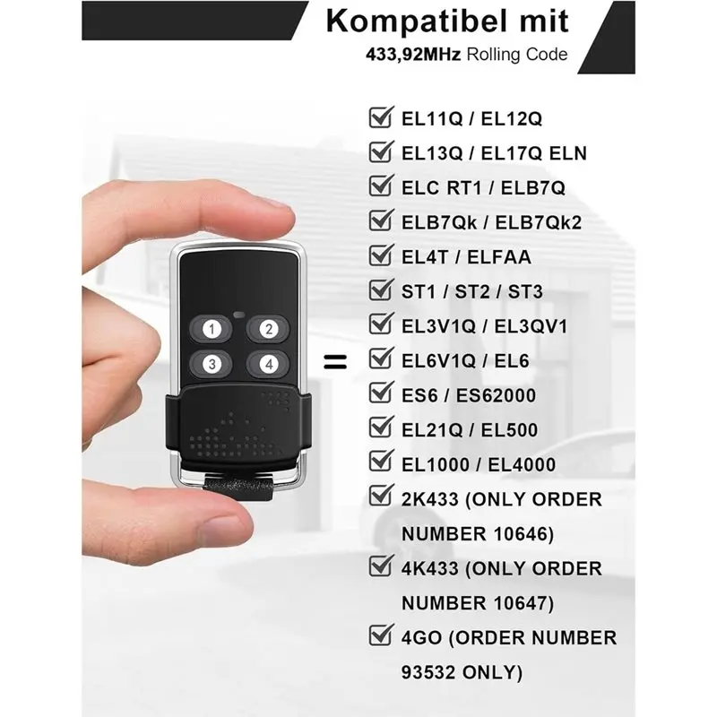 【hot-a69z-】garage-door-remote-control-for-wisniowski-el11q-el12q-el13q-el17q-eln-43392mhz-rolling-code-4-channels-mhz