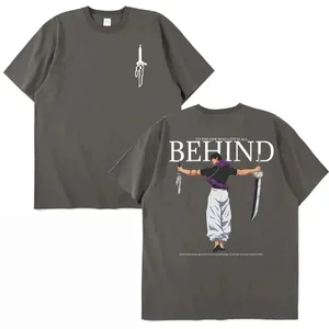 Jujutsu ذكر وأنثى Kaisen Fushiguro Toji أنيمي تي شيرت رسومي ، قمصان Harajuku غير الرسمية ، مضحك لمن لديه كل شيء وراءه ، Y2k أفضل 10 ملابس مبيعا Jujutsu Kaisen - No8