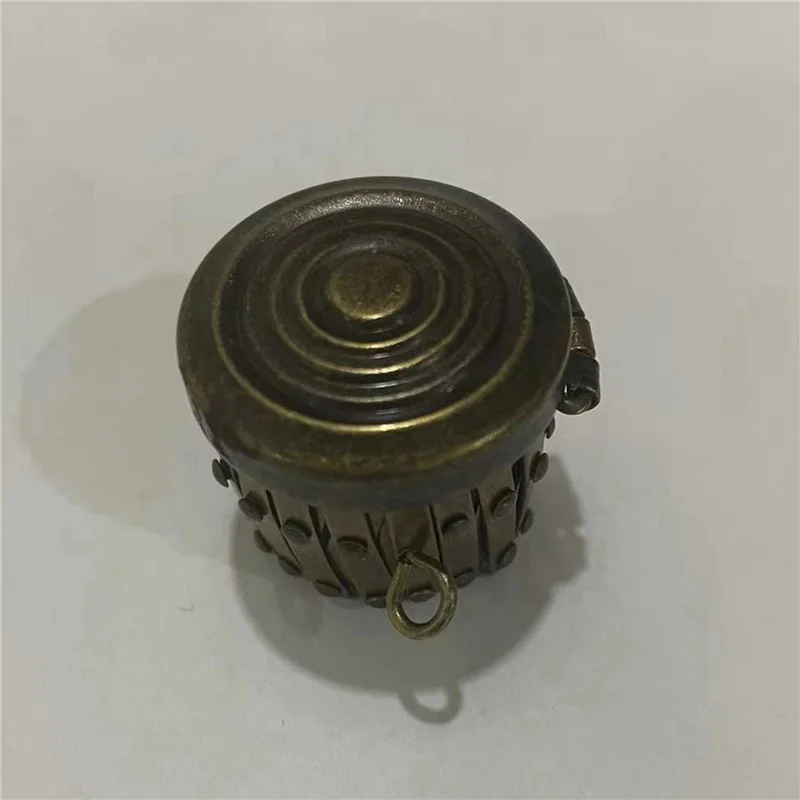 AT33 5X Round Finish Bags Hardware Purse Frame Parts Pen Bag Clutch Frame Clasp Coin Cylinder Purse Accessories(Bronze)