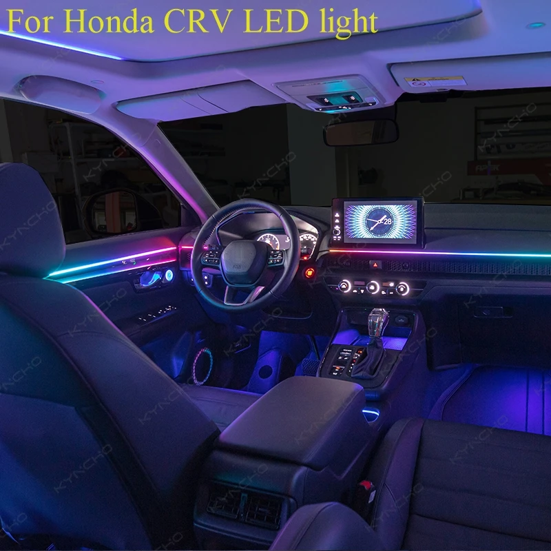 For Honda 2022-2025 CRV Car Ambient Light 64 Color Options LED Environmental Lights Modification of the Interior Ambient Colors