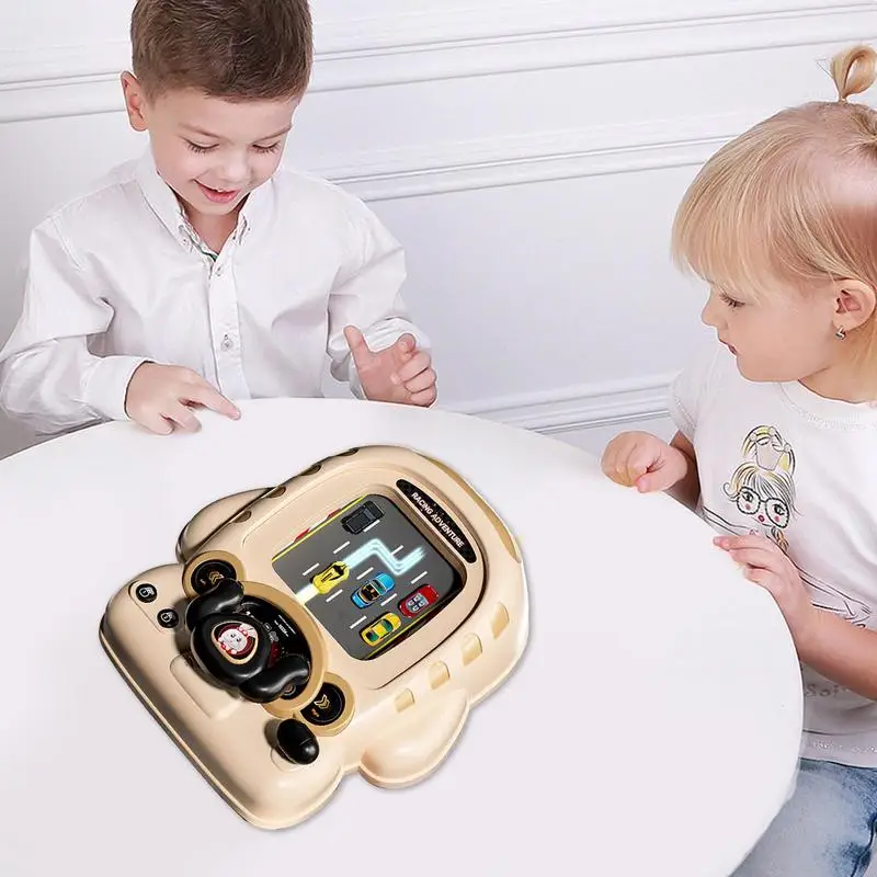 Interactive Steering Wheel For Kids Fun Driving Games Interactive Learning Simulation Driving Toys Comfortable Grip Steering