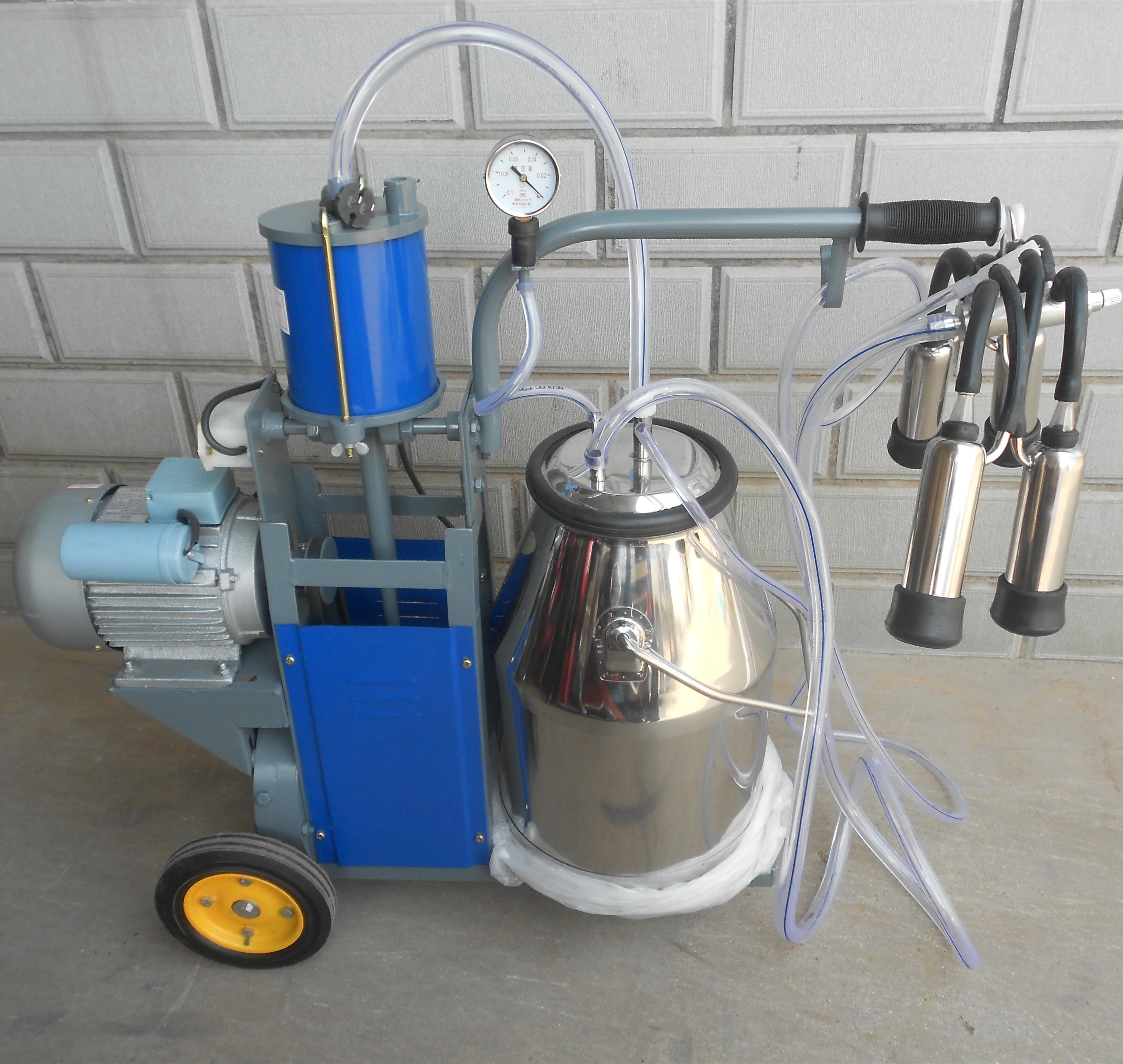 Piston Type Cow Milking Machine, Automatic Milk Extractor, Dairy Farm Equipment, High Efficiency Milking System