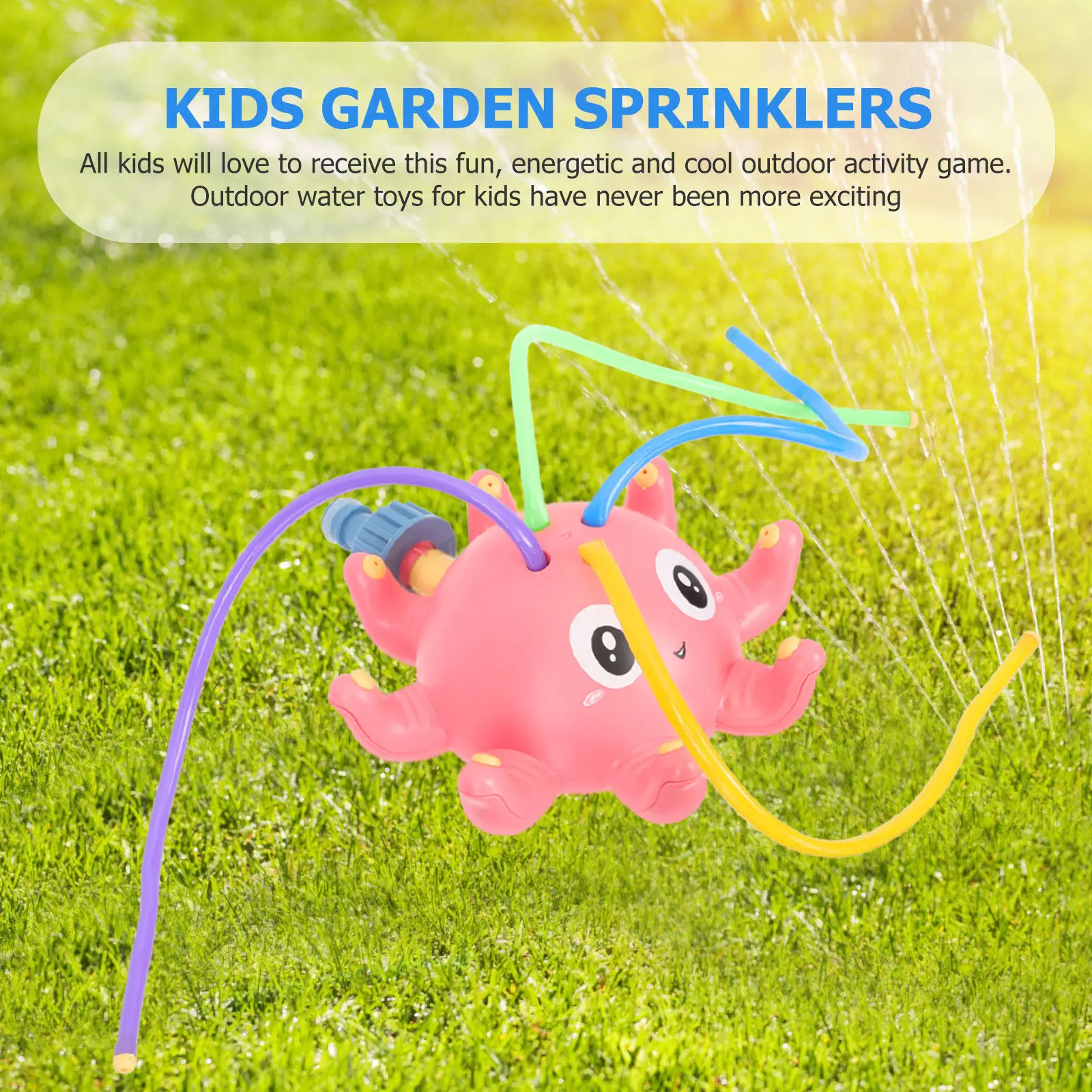 Bright Colors Octopus Water Spraying Plaything Cartoon Baby Bath Fun Toddler Shower Swimming Pool Outdoor Water Plaything