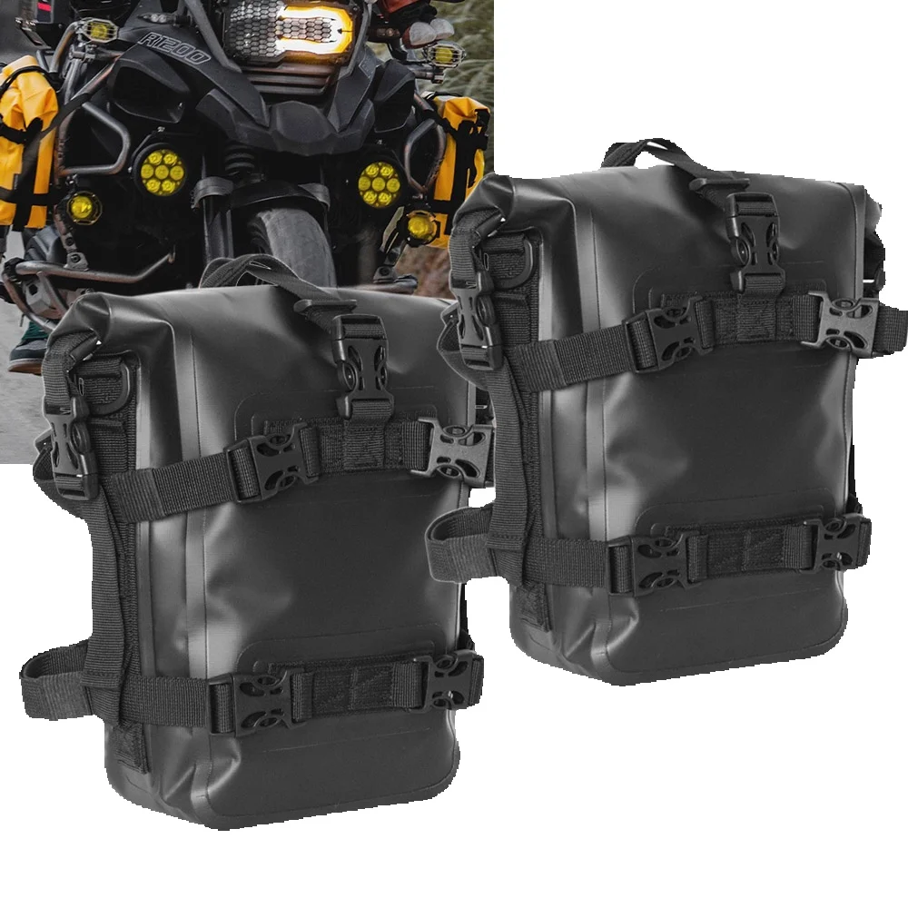 2 SZT. Wodoodporne torby na gmole motocyklowe 5L-8L do BMW R1200GS R1250GS ADV, do HONDA NC750X CB500X, torby boczne na ramę motocykla, torby na gmole motocyklowe — 2