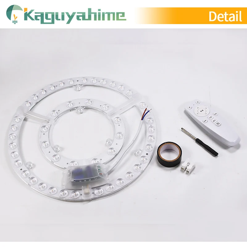 Kaguyahime 리모컨 자석 LED 천장 조명 링 패널, 조도 조절식 자석 천장 교체 조명, 12W, 18W, 24W, 48W, 100W